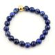 Lapis & metal Beads bracelet, Adjustable bracelet for women, Brass handmade jewelry